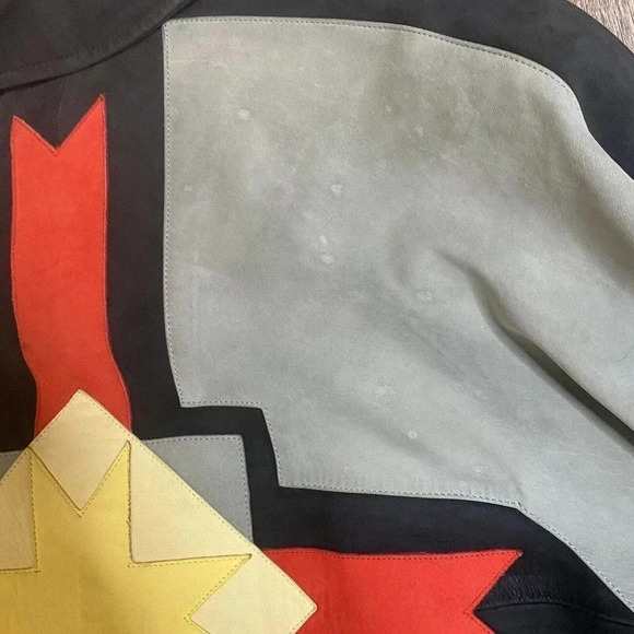 HOBO Michael Hoban North Beach Men’s Sz 46 Aztec Leather Jacket Made in USA - Picture 8 of 12